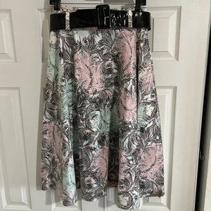 PinUp Couture Doris Skirt - Feather Print- Original Belt!